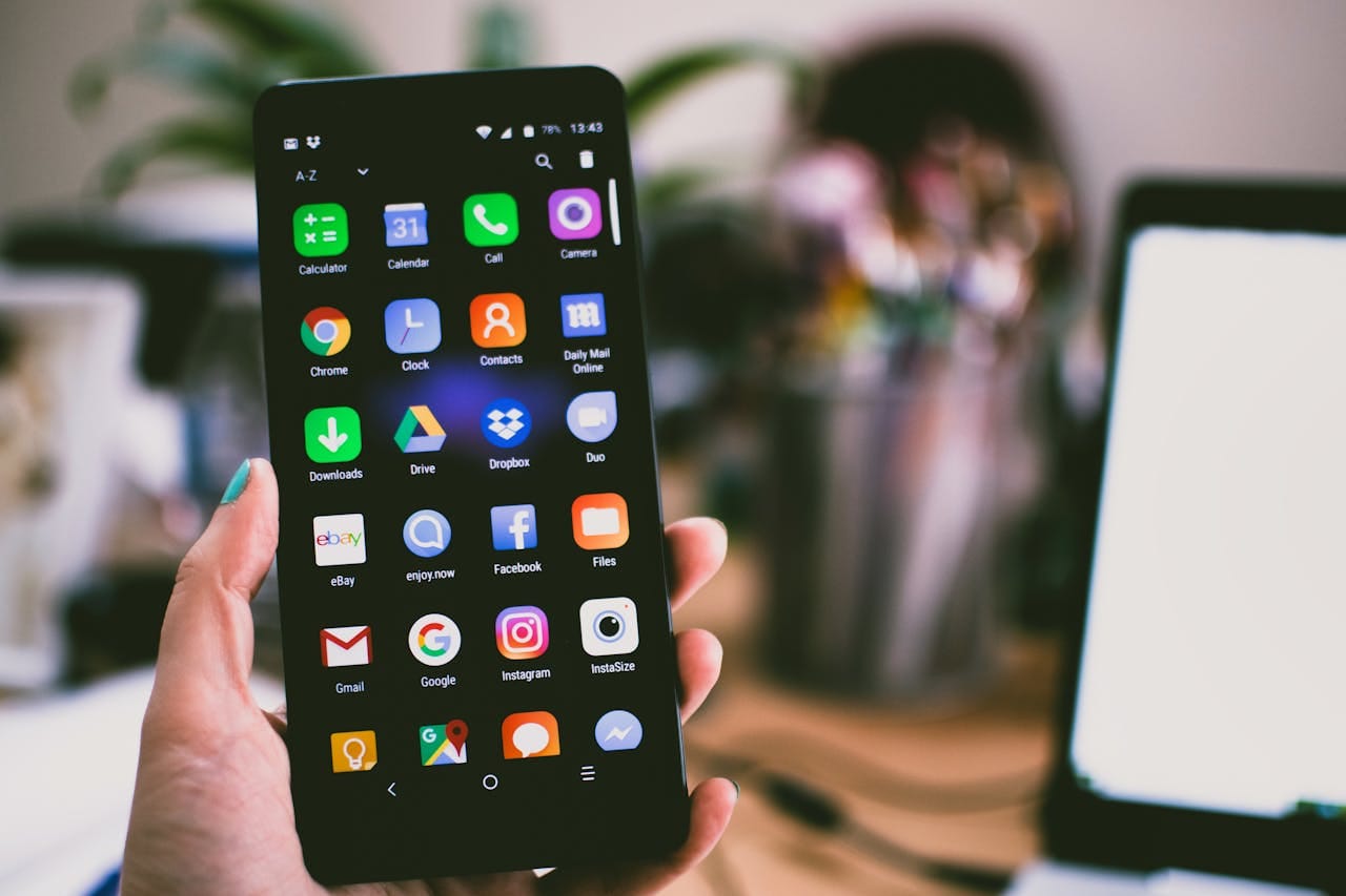 De smartphone van de zaak